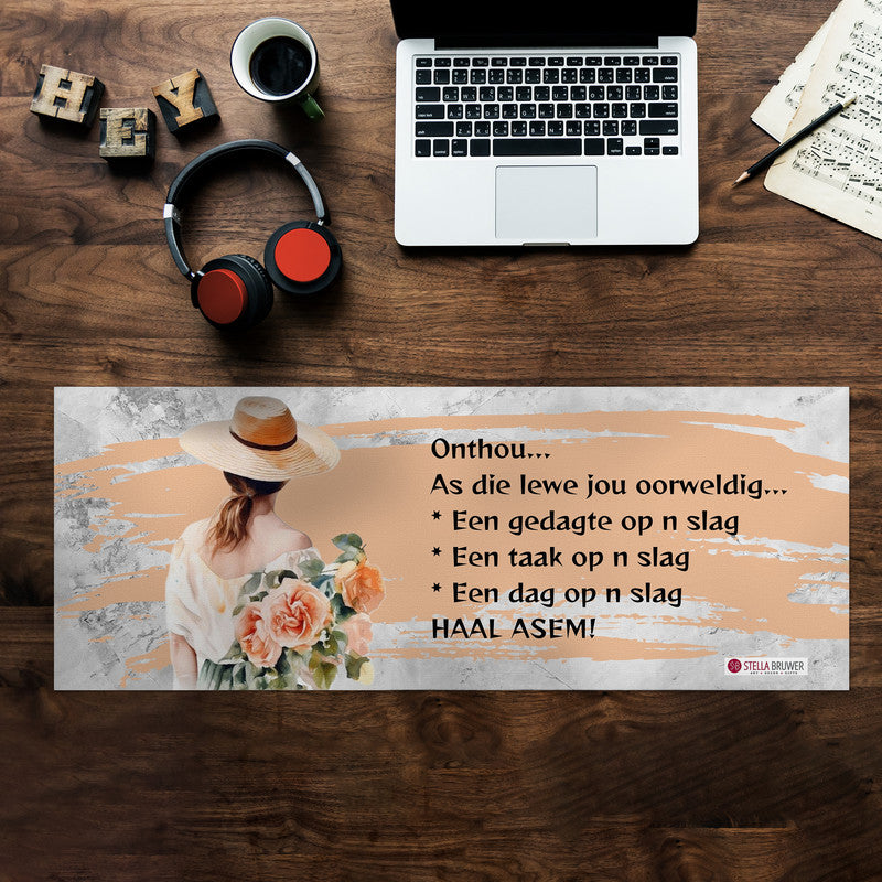 Remember Large Desk Pad by Stella Bruwer