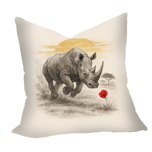 Rhino And The Bloom Luxury Scatter by Nathan Pieterse