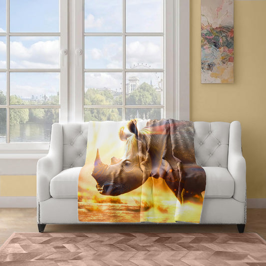 Rhino Africa Light Weight Fleece Blanket