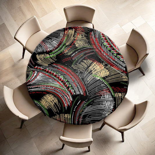 Rhythm of Africa Round Tablecloth