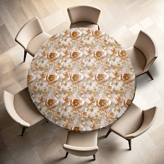 Rich Cream Round Tablecloth