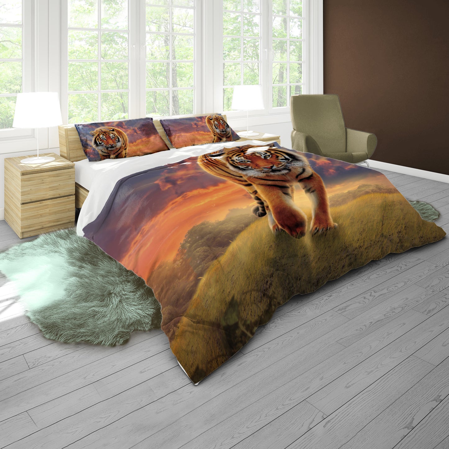 Rising Tiger Duvet Cover Set By Vincent Hie