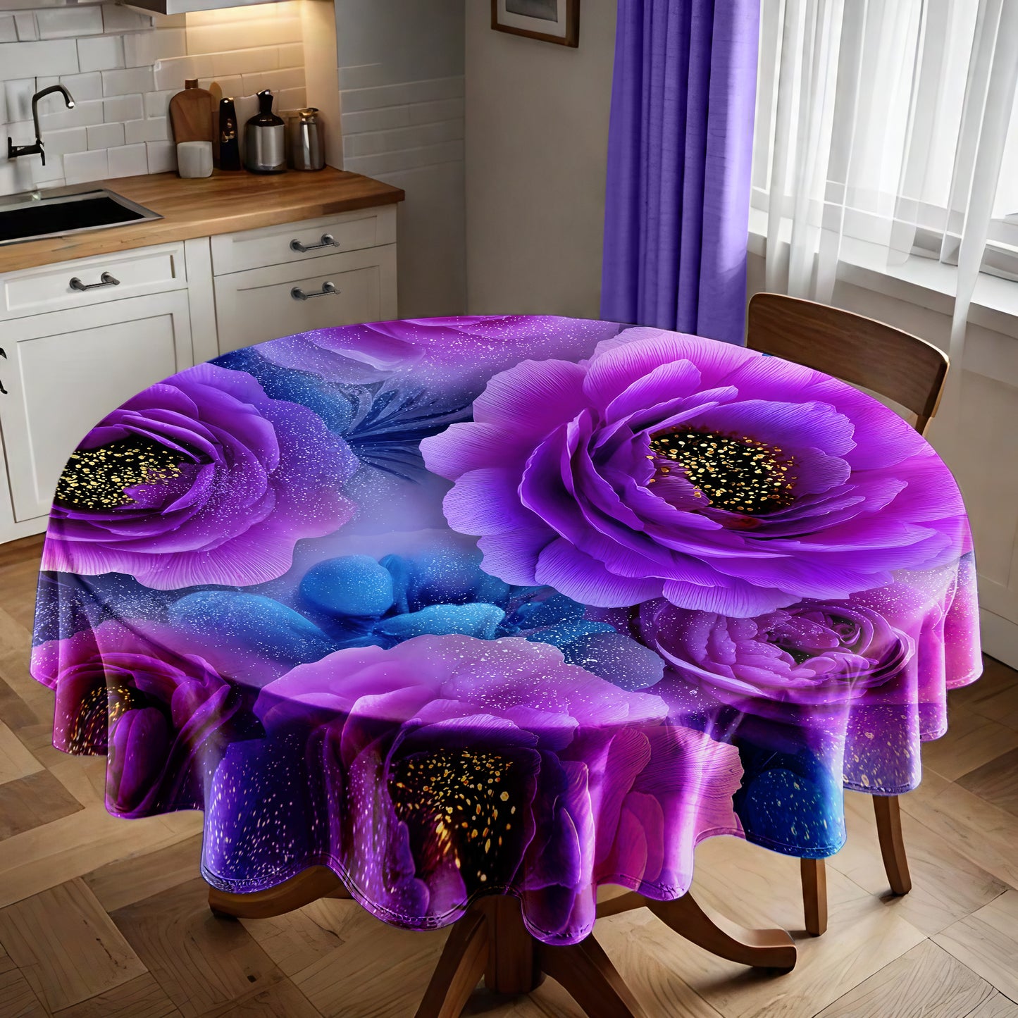 Romantic Rose Round Tablecloth