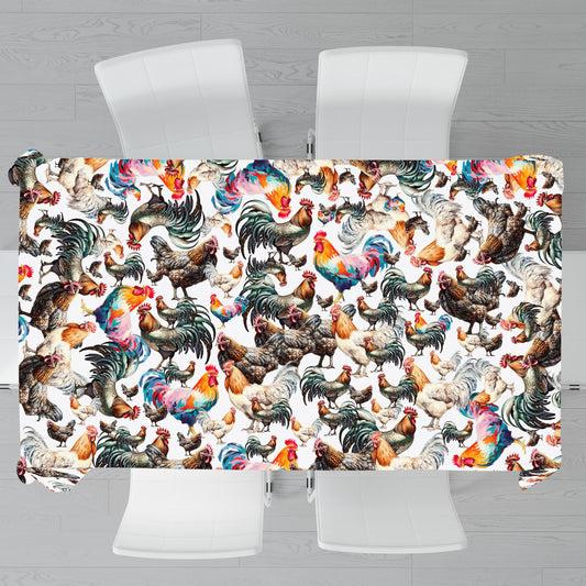 Rooster Mixer Rectangle Tablecloth By Mark Van Vuuren