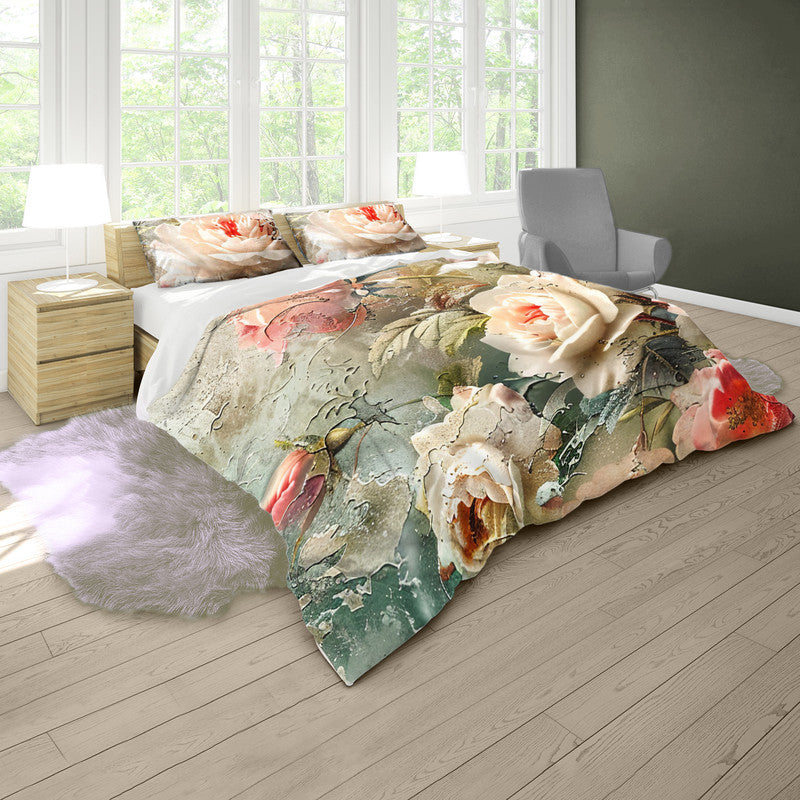 Rose Brush Baroque Duvet Cover Set