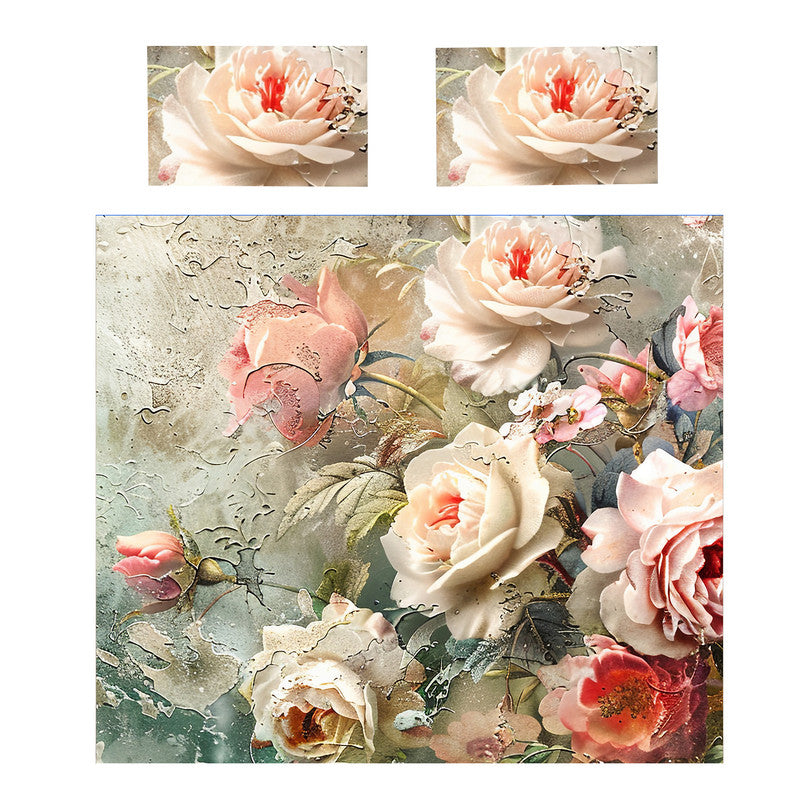 Rose Brush Baroque Duvet Cover Set