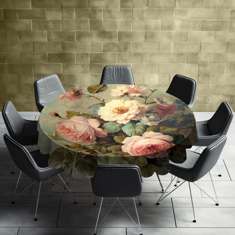 Rose Memories Round Tablecloth