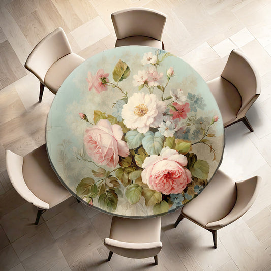 Rose Memories Round Tablecloth