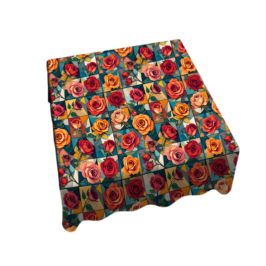 Rose Collage Square Tablecloth