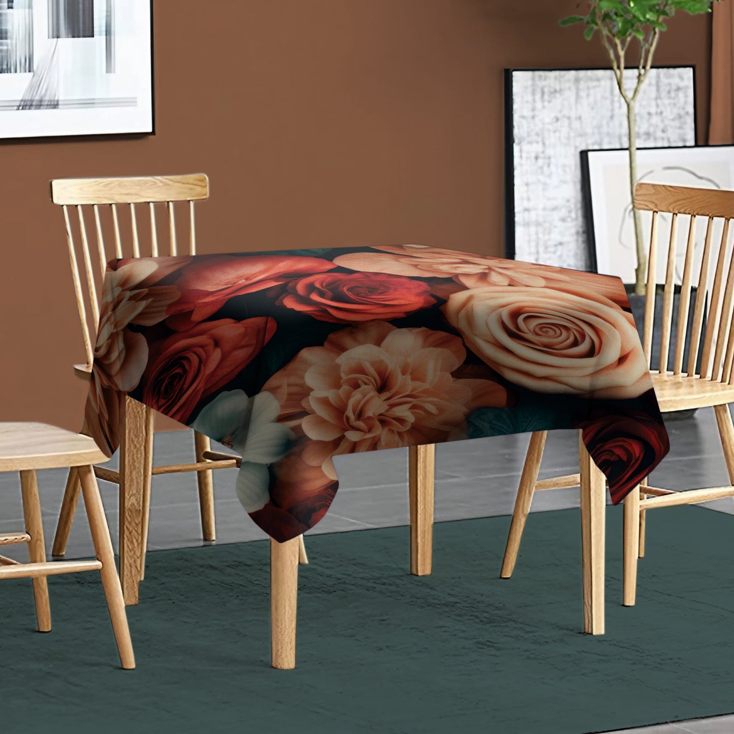 Rose Garden Square Tablecloth