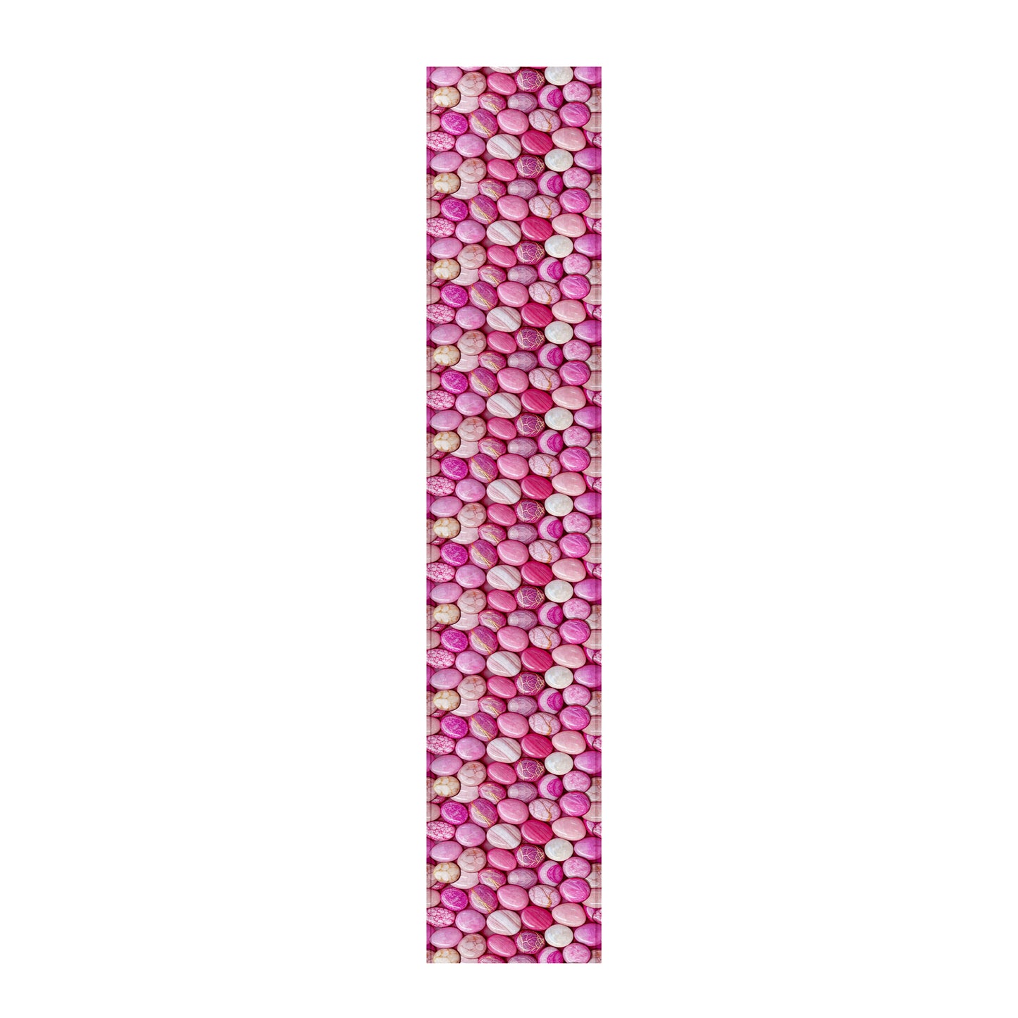 Rose Marble Pebble Mosaic Table Runner