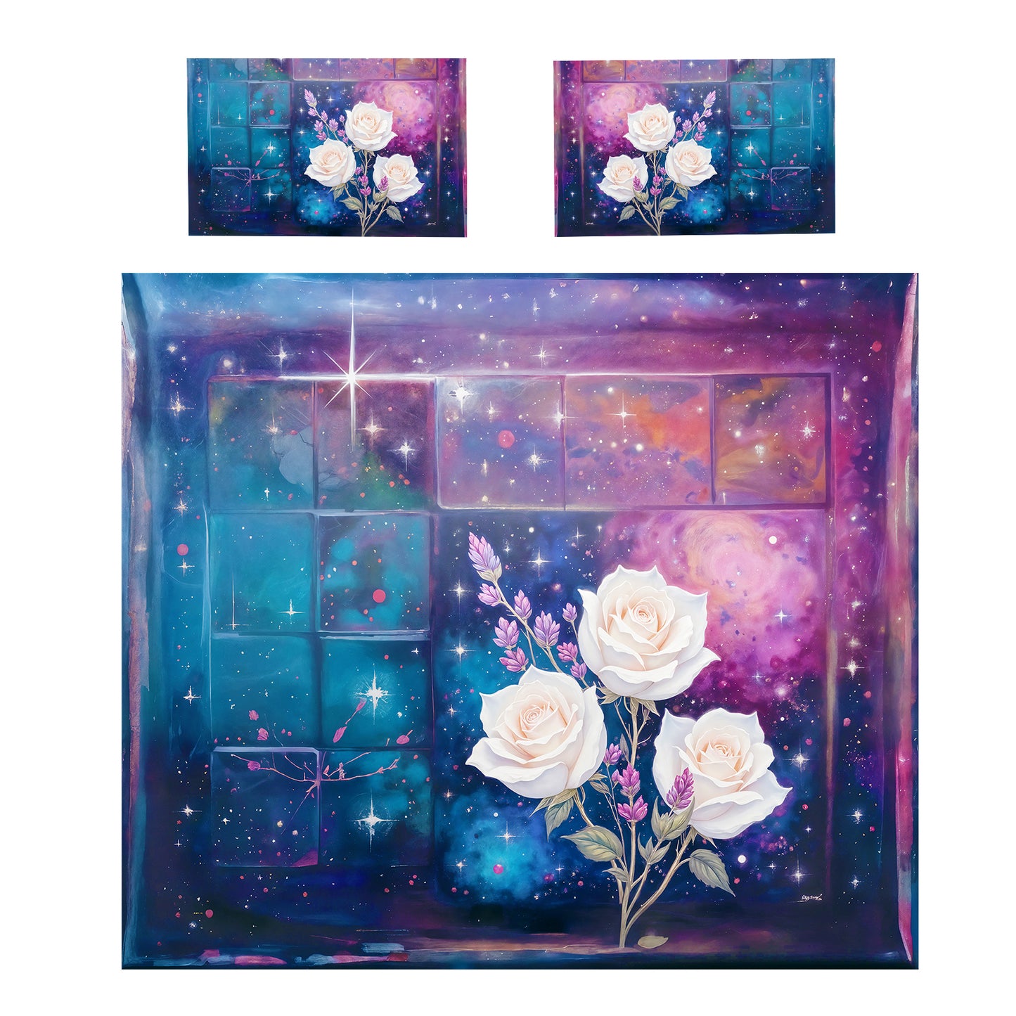 Rose Spatial Window Duvet Cover Set