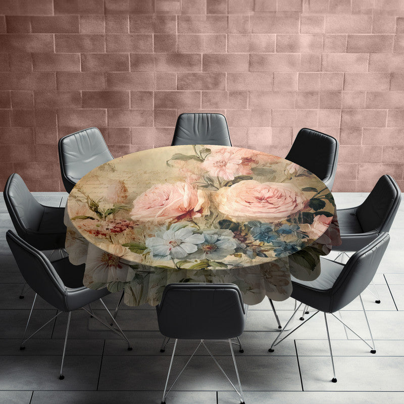 Rosy Haze Round Tablecloth