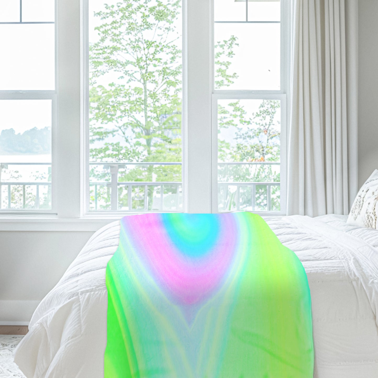 Roundabout Rainbow Light Bed Throw