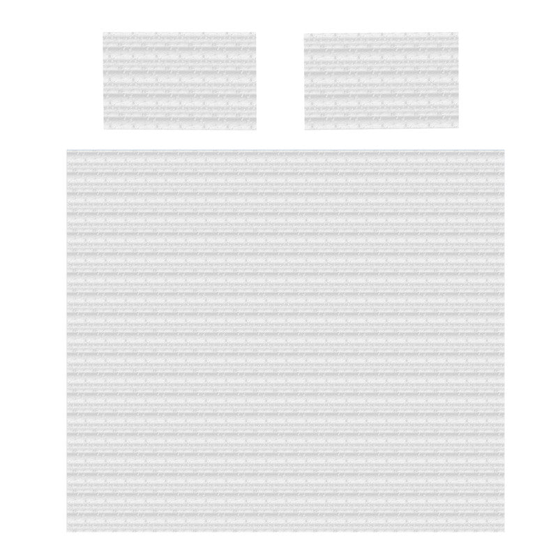 Rows Of White Grainlight Marble Duvet Cover Set