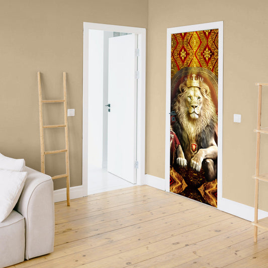 Royal Lion Door Decoupage