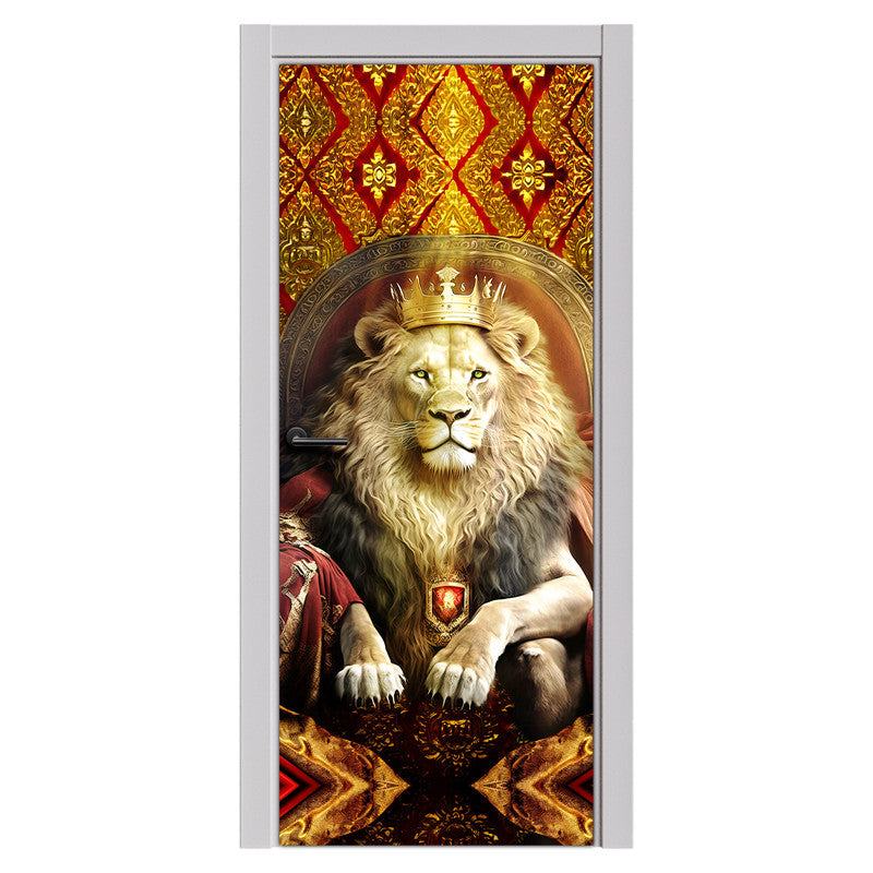 Royal Lion Door Decoupage