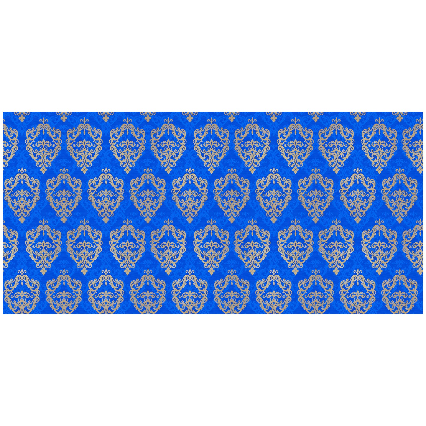 Royal Blue Baroque 3m Rectangle Tablecloth