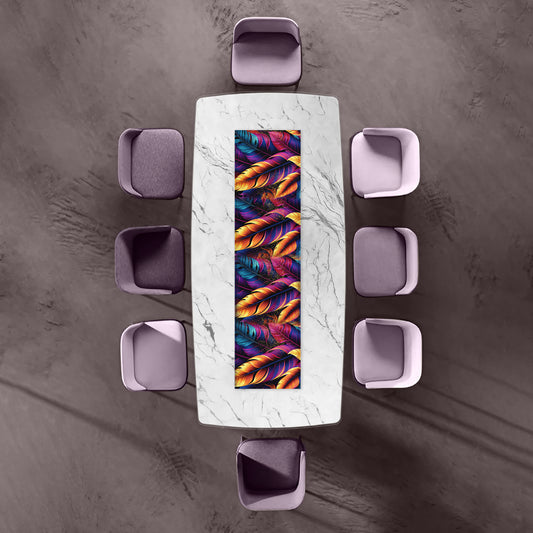 Royal Feathers 160cm Table Runner