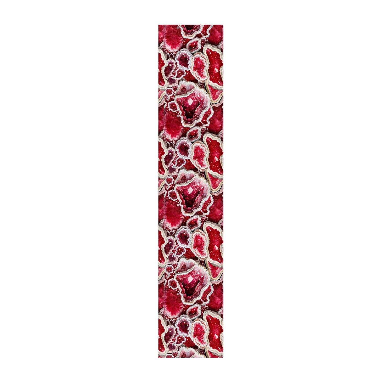 Ruby Red Geode Crystal Table Runner