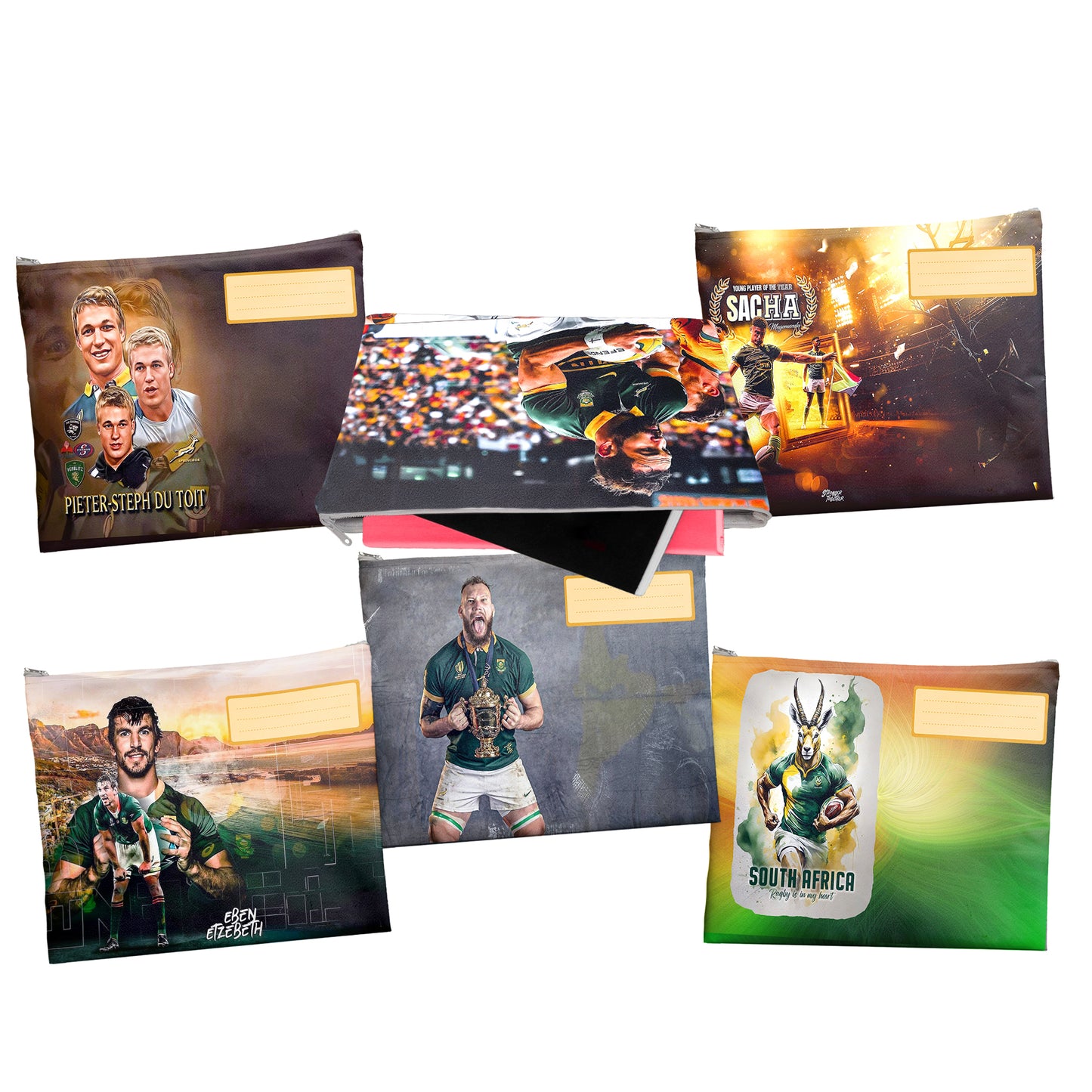 Rugby Legends Subject Savvy Book Bags Set of 6