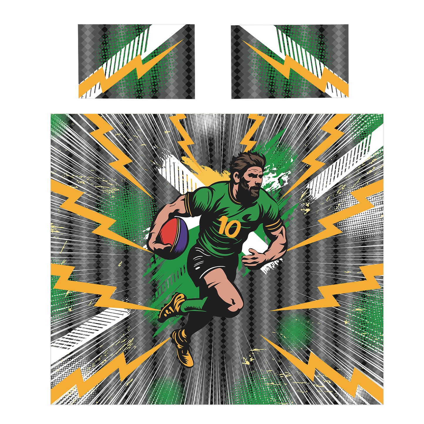Rugby Thunder Duvet Cover Set