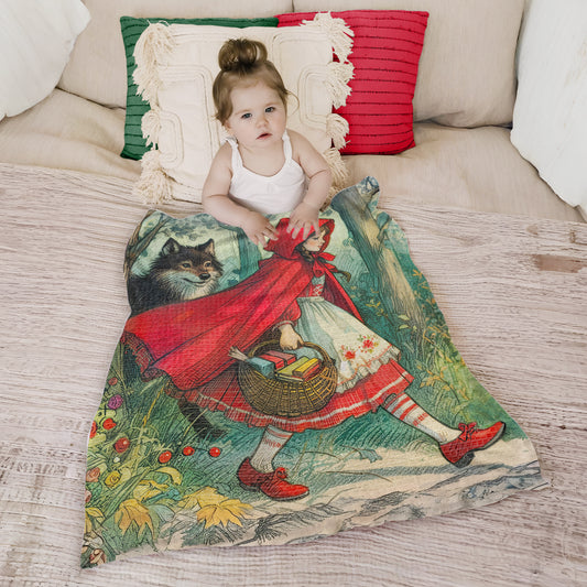 Run Little Girl Toddler Fleece Blanket