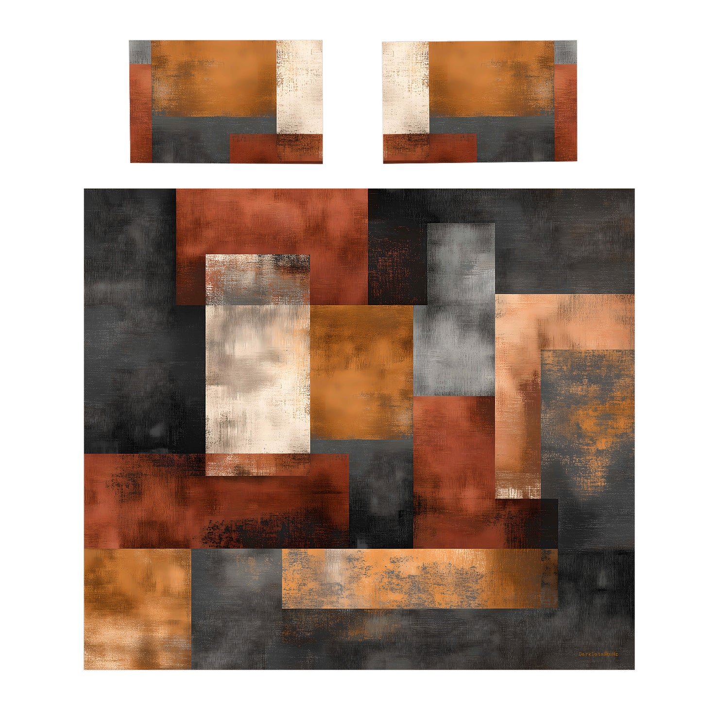 Rust & Amber Patchwork Duvet Cover Set by Wikus Schalkwyk