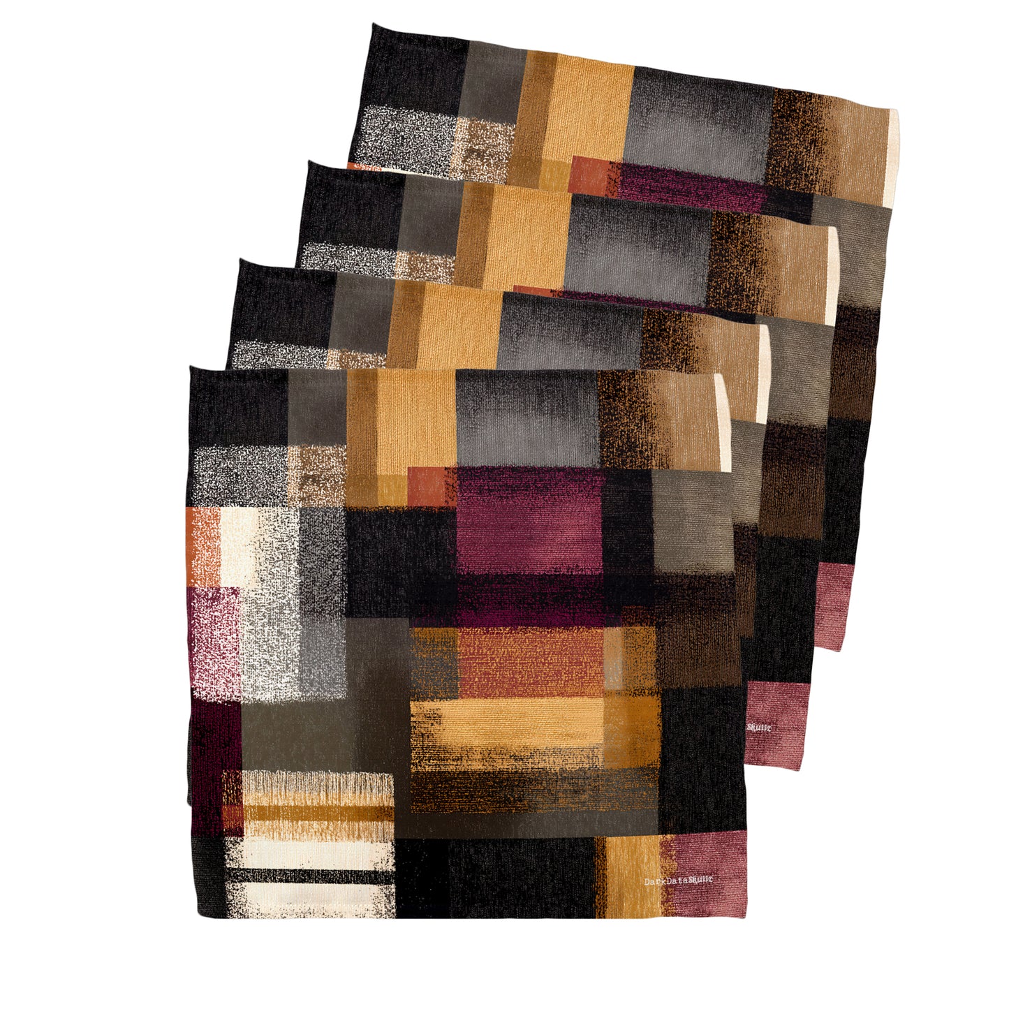 Rust & Burgundy Stripes Napkins by Wikus Schalkwyk