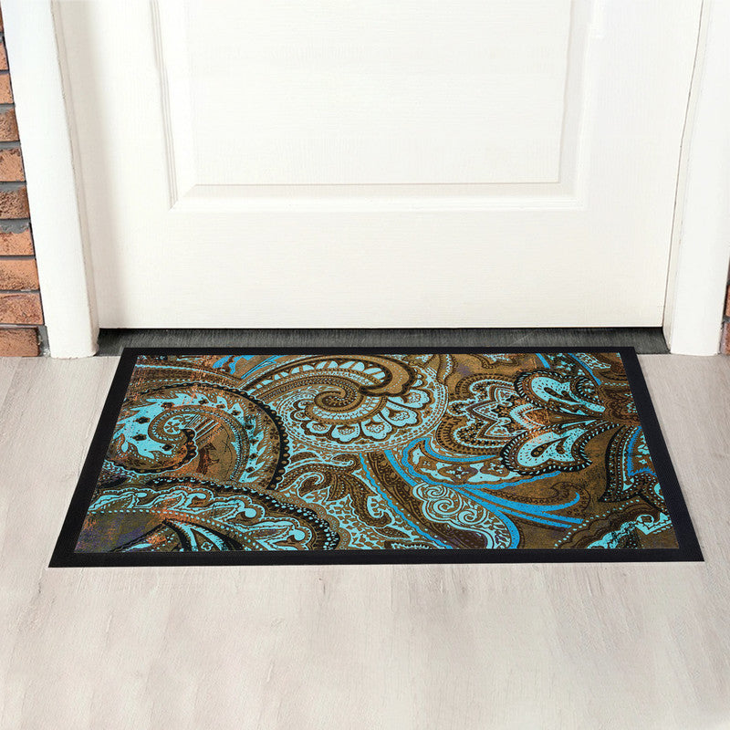 Rustic Paisley Door Mat