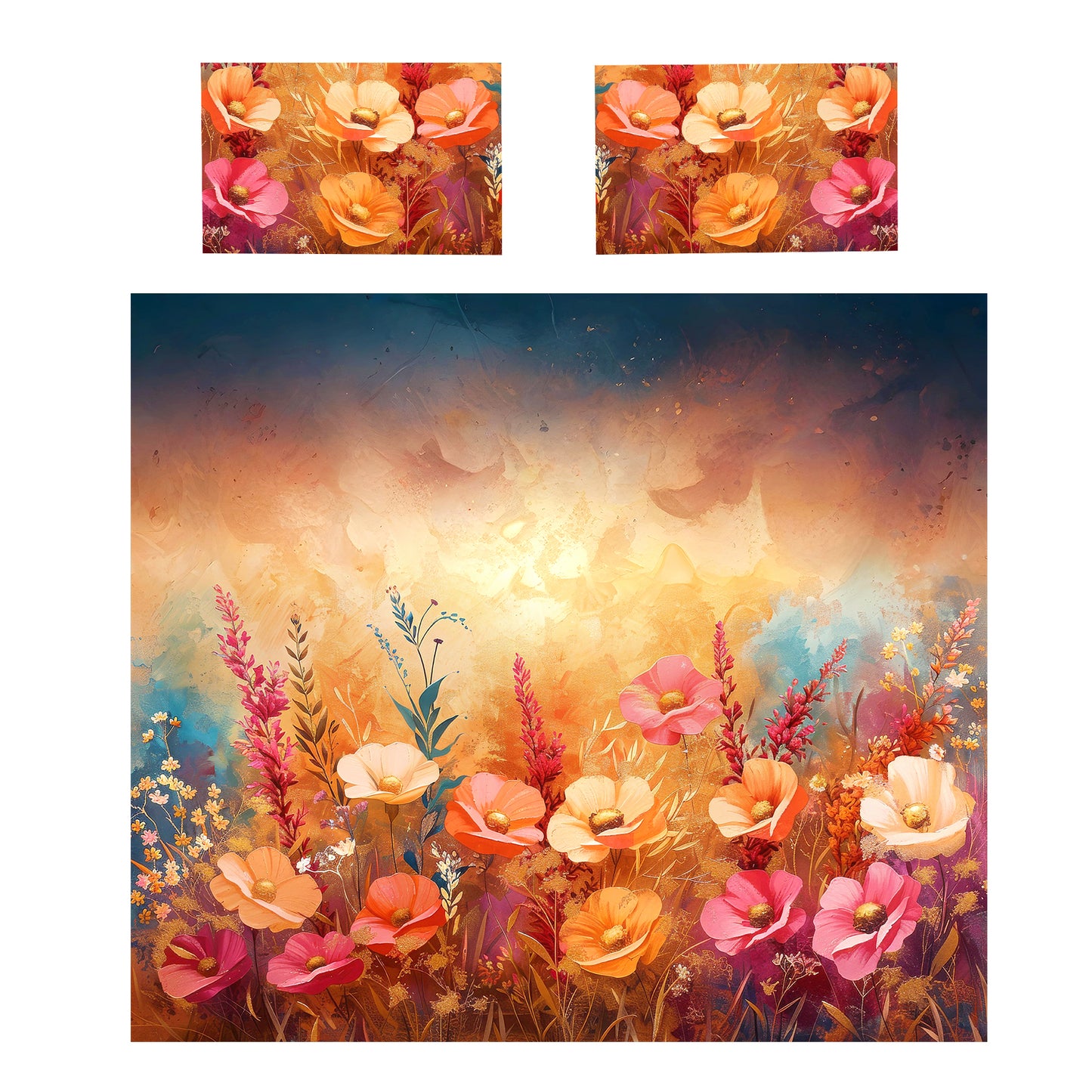 Rustic Field Flowers Duvet Cover Set