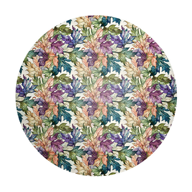 Rusty Leaves Round Tablecloth