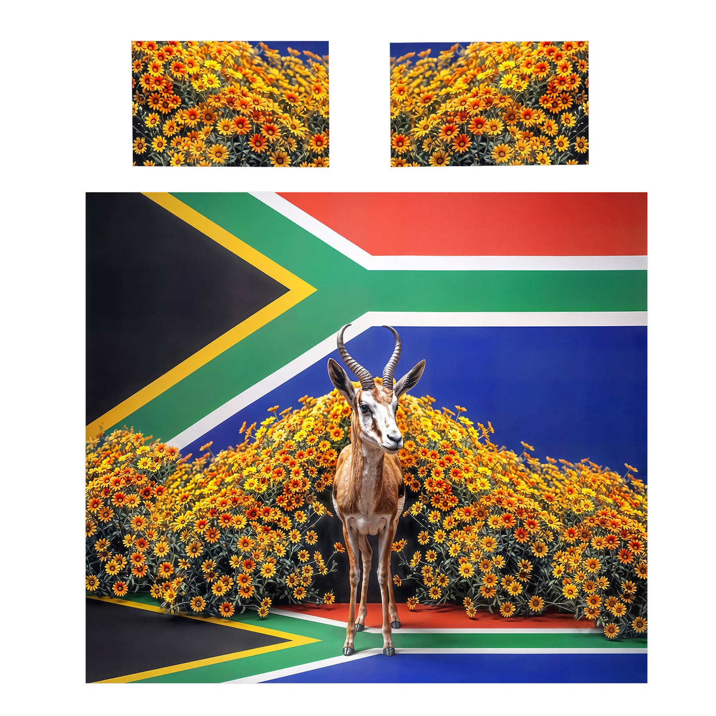 SA Springbok Cape Marigolds Duvet Cover Set