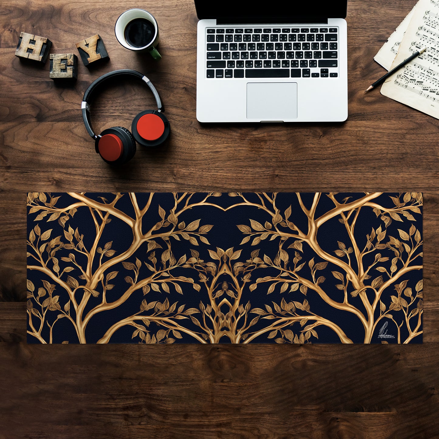 Sacred Branches Large Desk Pad by Nathan Pieterse