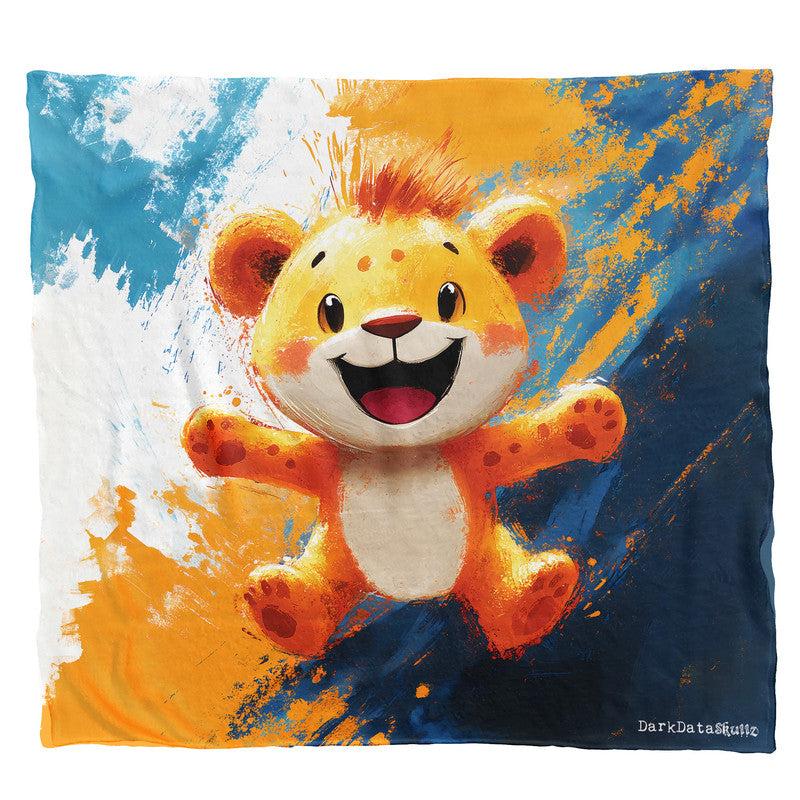 Safari Lion Cub Light Weight Fleece Blanket by Wikus Schalkwyk