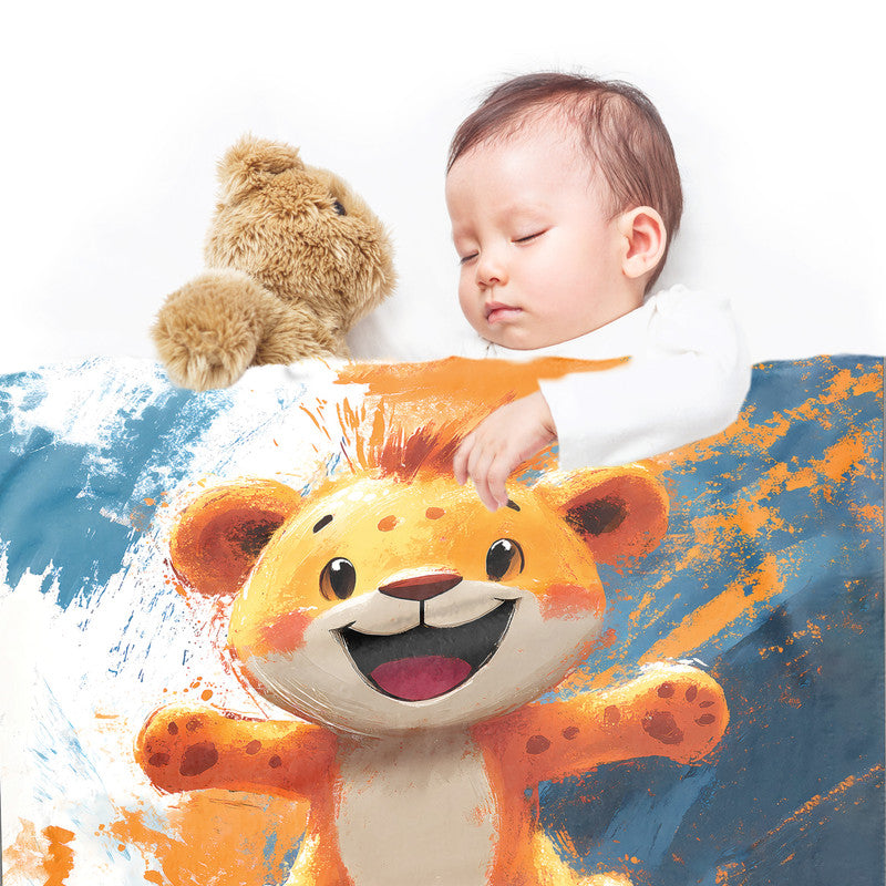 Safari Lion Cub Minky Blanket by Wikus Schalkwyk