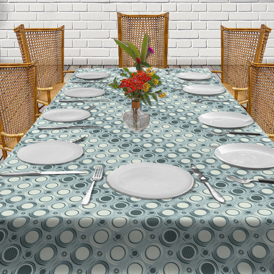 SageGreen Circles 3m Rectangle Tablecloth