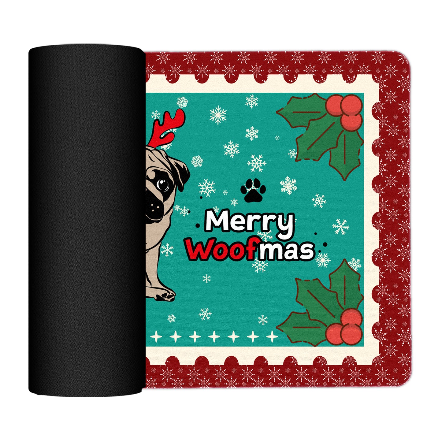 Santa Pug Christmas Placemats