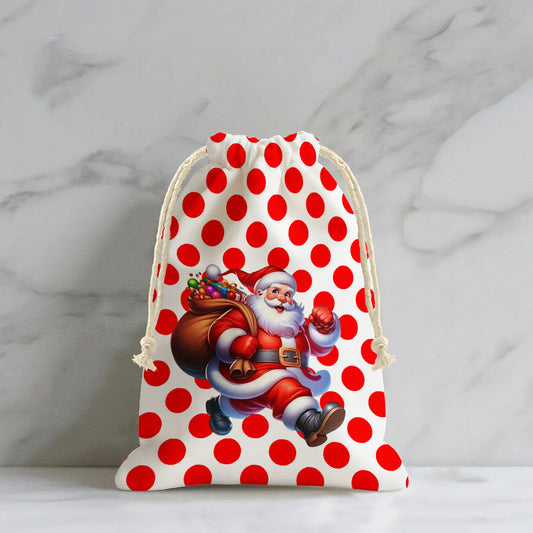 Santas Little Helpers Dots Gift Sack