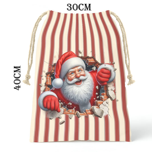 Santas Little Helpers Stripes Gift Bag (Set of 2)