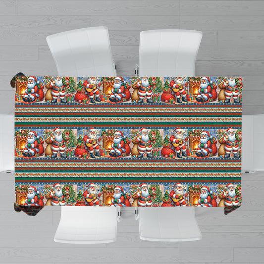 Santas’ Parade Rectangle Tablecloth