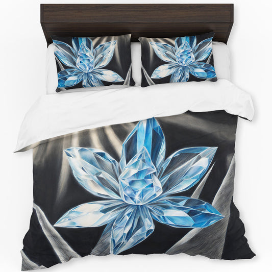 Sapphire Sparkle Blossom Duvet Cover Set by Nathan Pieterse