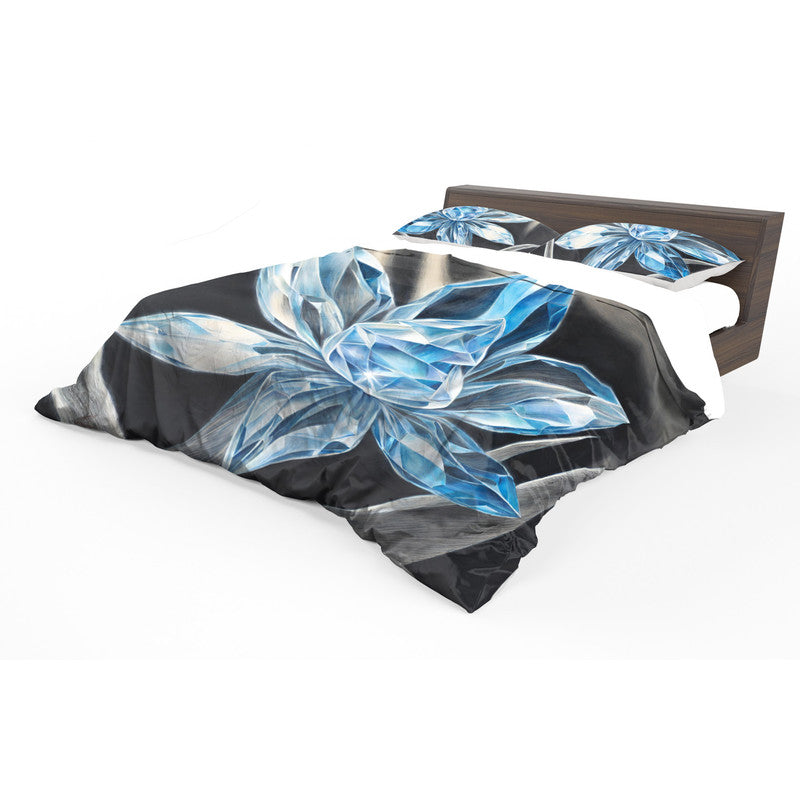 Sapphire Sparkle Blossom Duvet Cover Set by Nathan Pieterse