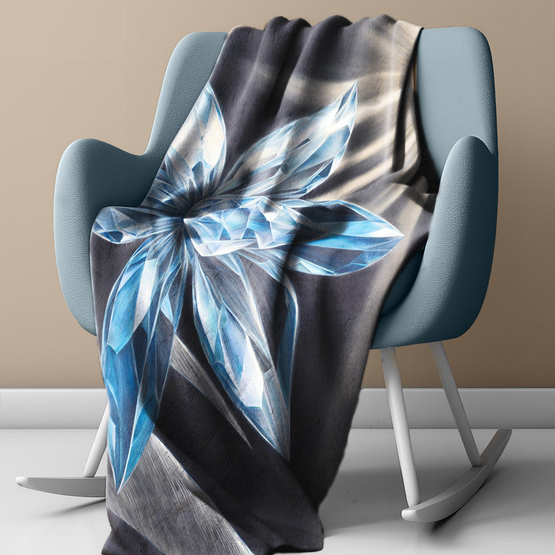 Sapphire Sparkle Blossom Light Weight Fleece by Nathan Pieterse