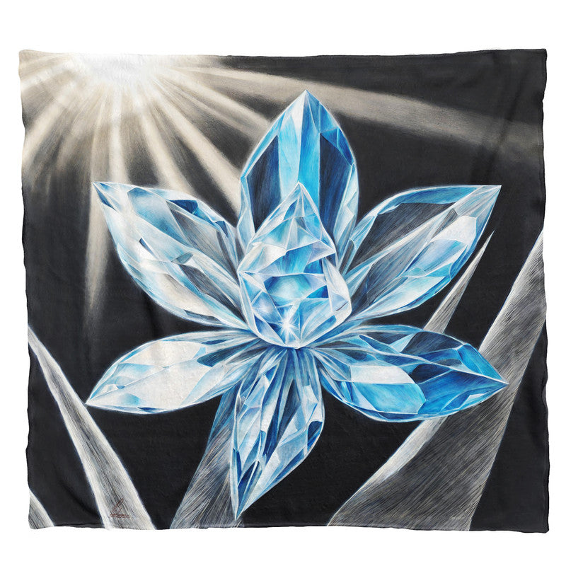 Sapphire Sparkle Blossom Light Weight Fleece by Nathan Pieterse