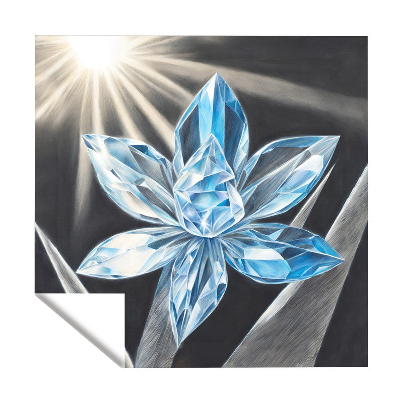 Sapphire Sparkle Blossom Square Tablecloth by Nathan Pieterse