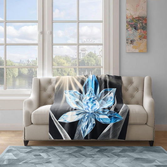 Sapphire Sparkle Blossom Light Weight Fleece by Nathan Pieterse