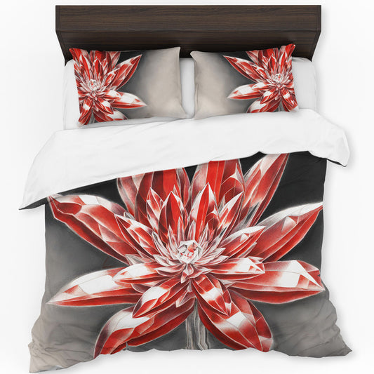 Scarlet Sparkle Blossom Duvet Cover Set by Nathan Pieterse