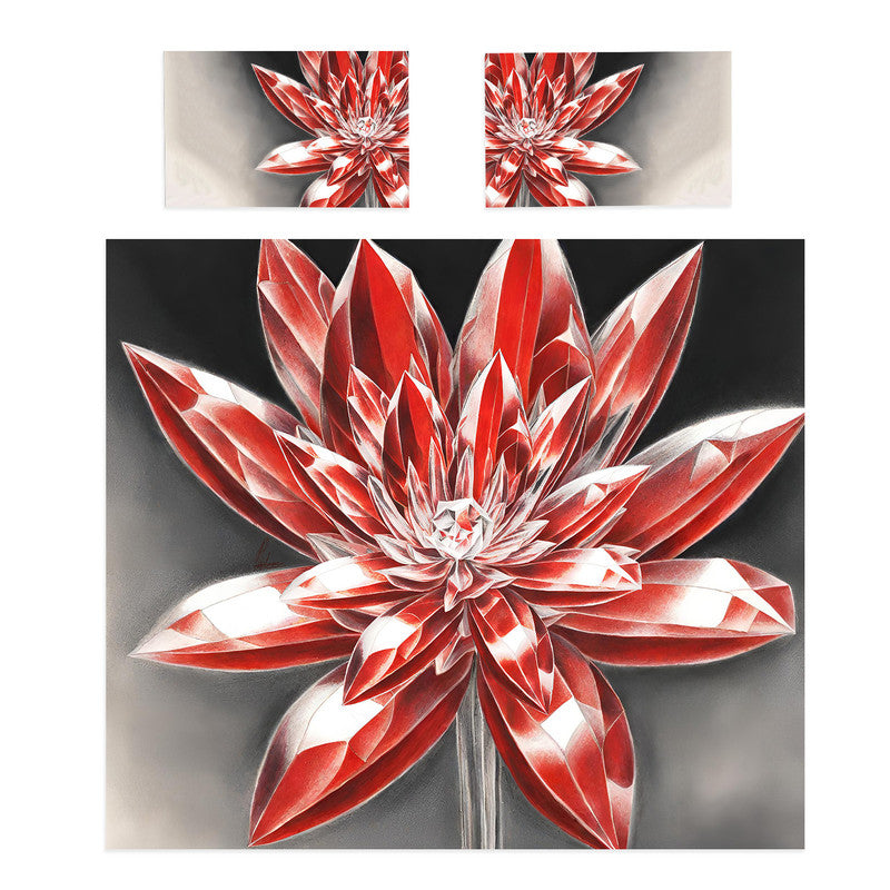 Scarlet Sparkle Blossom Duvet Cover Set by Nathan Pieterse