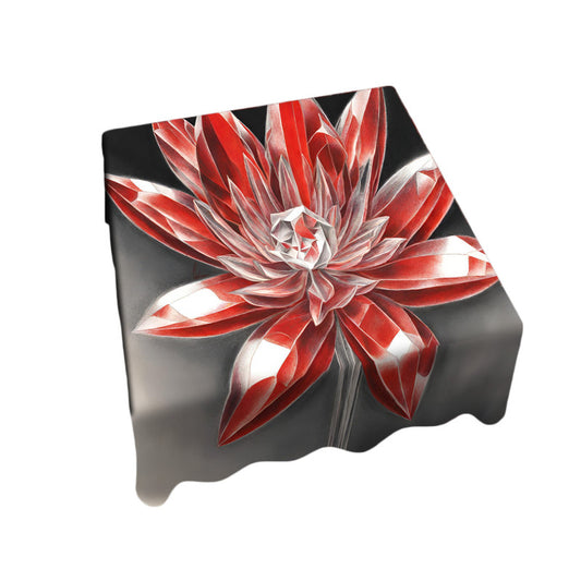 Scarlet Sparkle Blossom Square Tablecloth by Nathan Pieterse